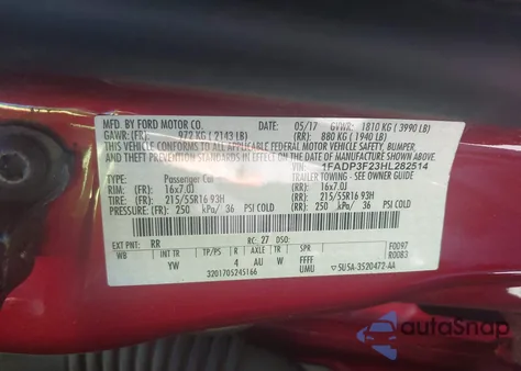 2017 Ford Focus Se from USA, damaged, VIN 1FADP3F23HL282514